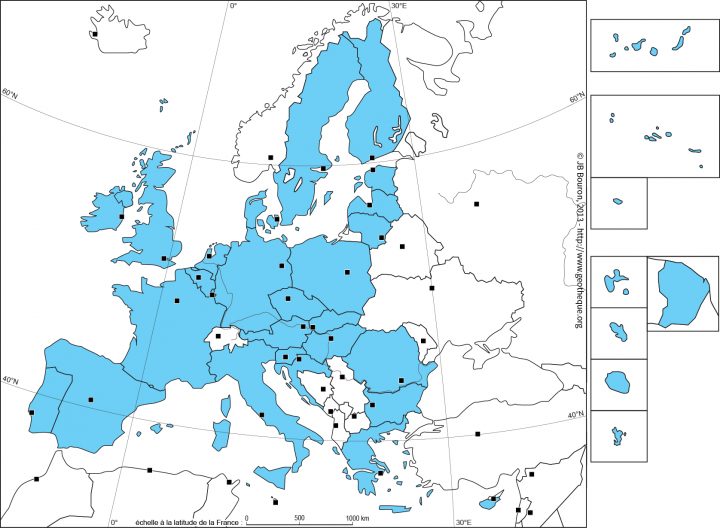 Fond De Carte De L'union Européenne À 28 – Ue28 – Eu28 Map à Carte De L Union Europeenne