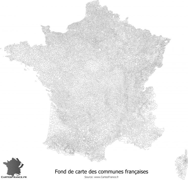 Fond De Carte Des Communes De France tout Fond De Carte France Vierge