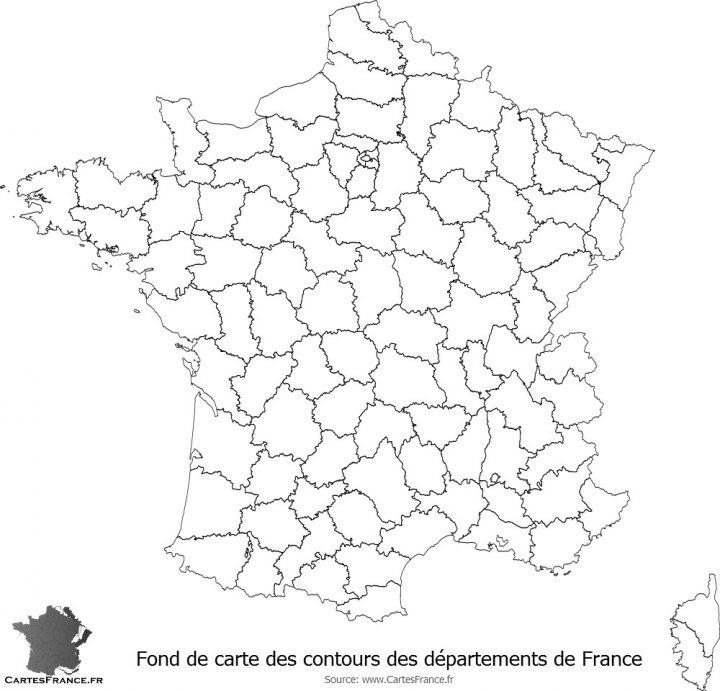 Fond De Carte Des Contours Des Départements De France intérieur Carte France Avec Departement