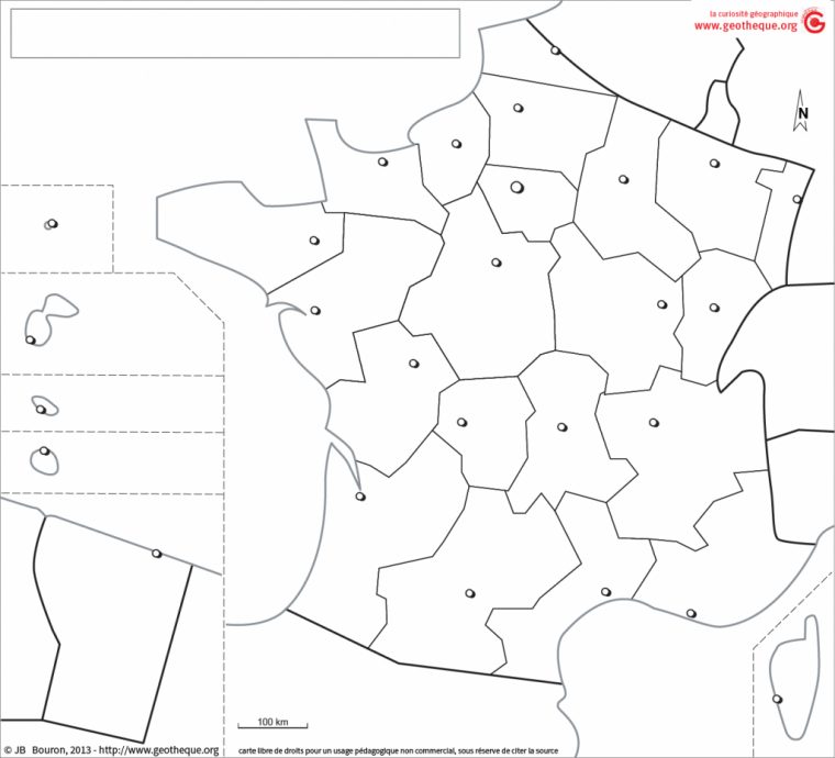 Fond De Carte France Avec Drom, Régions, Chefs-Lieux | Fond concernant Carte Des Régions Vierge