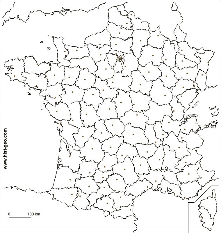 Fond De Carte – France (Frontières, Départements Et encequiconcerne Fond De Carte France Vierge