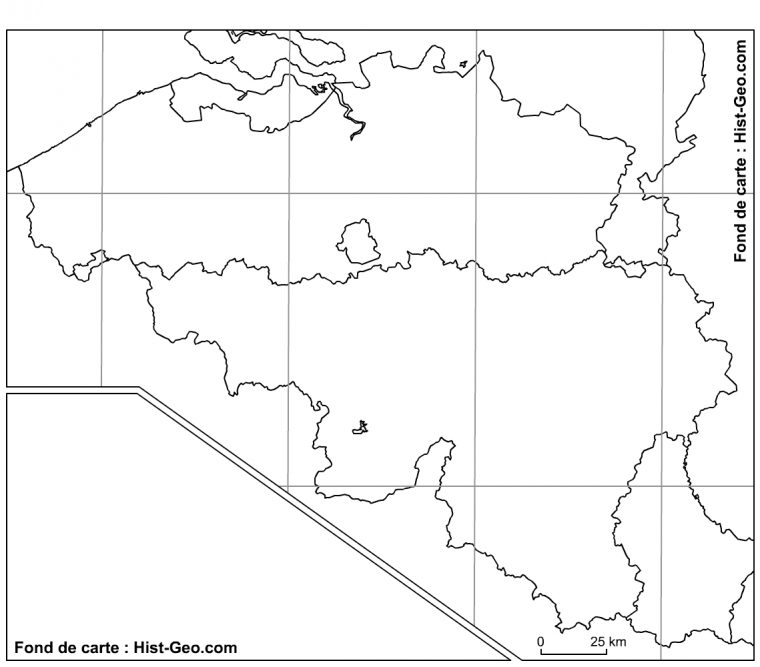 Fond De Carte Vierge Des Régions De La Belgique (Parallèles à Carte Des Régions Vierge