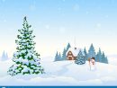 Fond De Paysage D'hiver Et Arbre De Noël Illustration De encequiconcerne Dessin De Paysage D Hiver