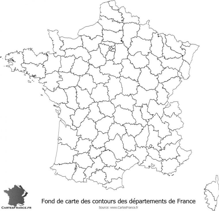 Fond+De+Carte+Des+Contours+Des+Départements+De+France | Fond concernant Carte Vierge De France