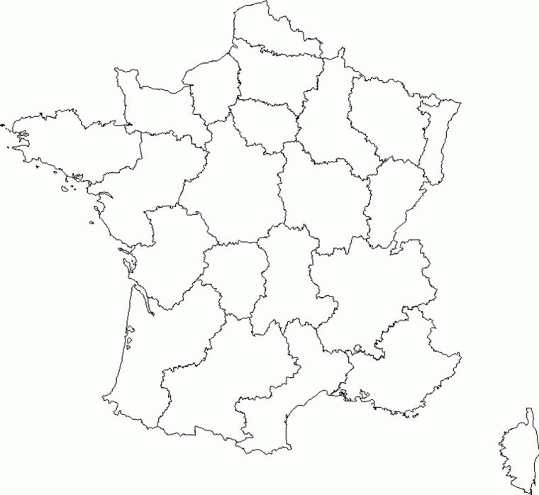 Fonds De Carte De France – Carte-Monde avec Carte De France Région Vierge