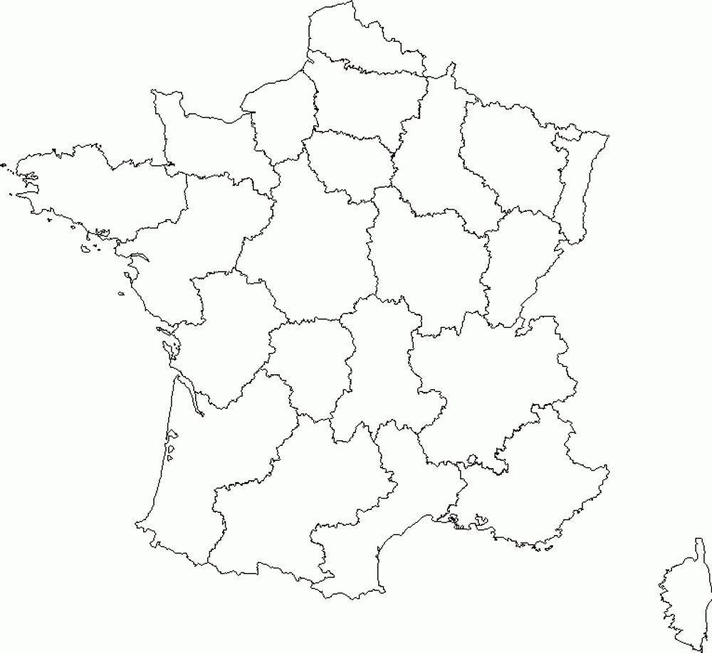 Fonds De Carte De France - Carte-Monde dedans Carte Des Régions Vierge 