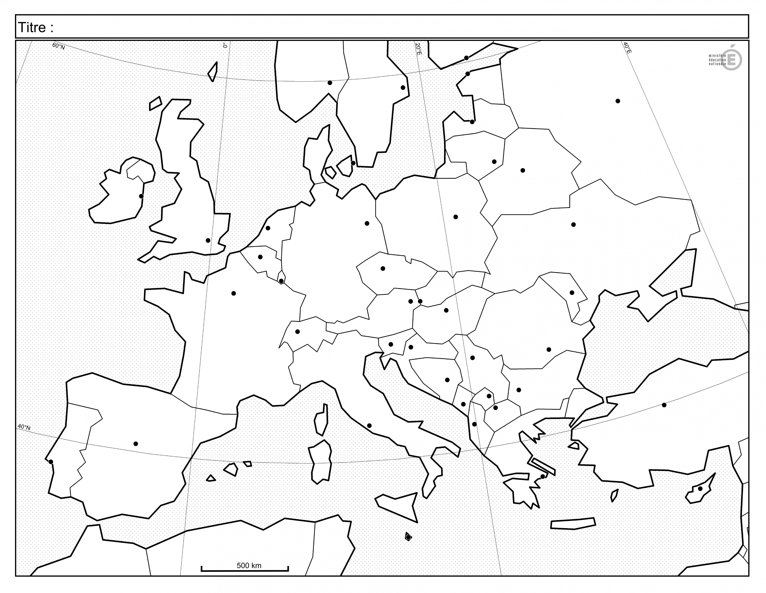 Fonds De Carte - Histoire-Géographie - Éduscol encequiconcerne Carte De L Europe Vierge À Imprimer