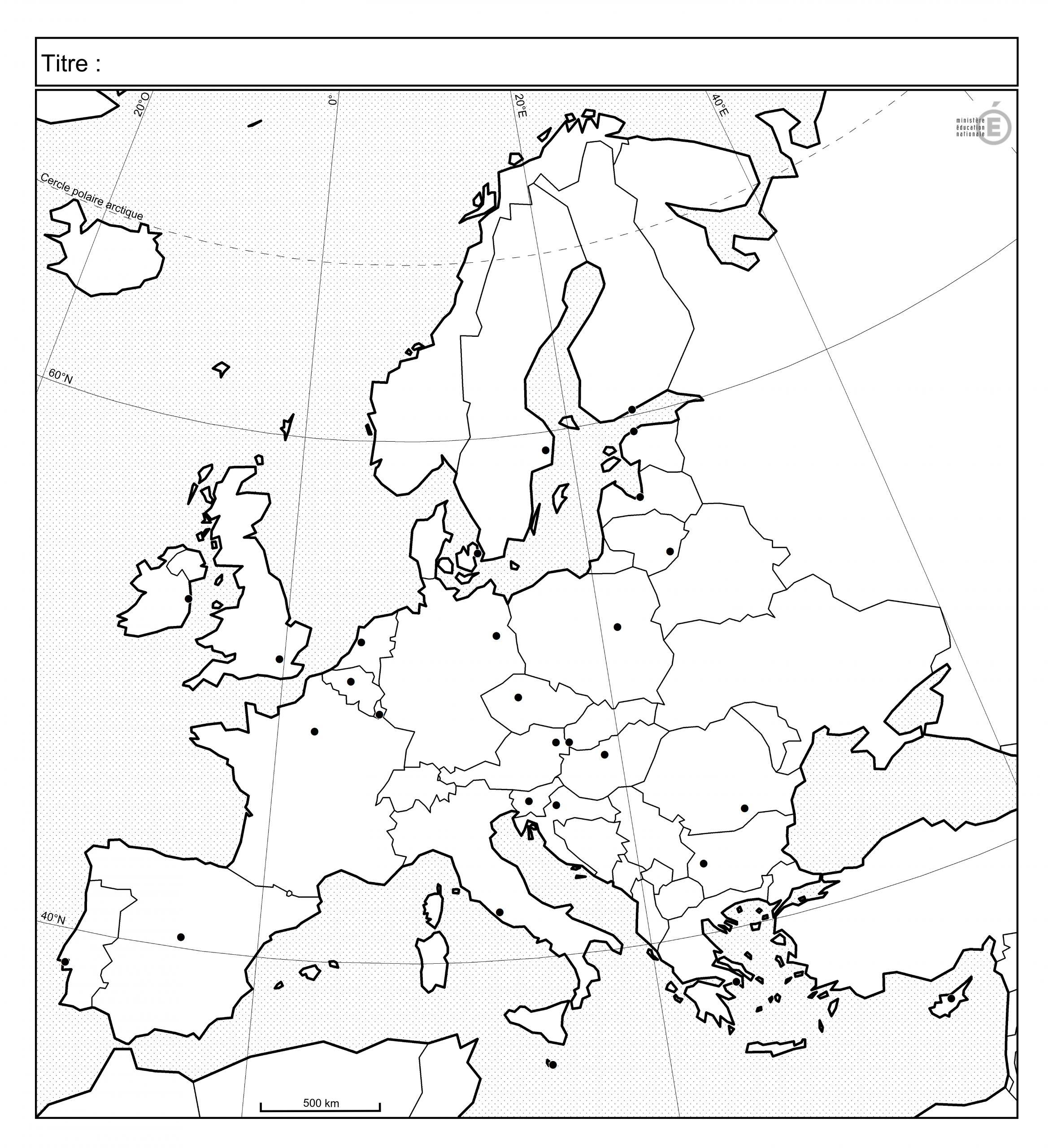 Fonds De Carte - Histoire-Géographie - Éduscol intérieur Carte D Europe À Imprimer