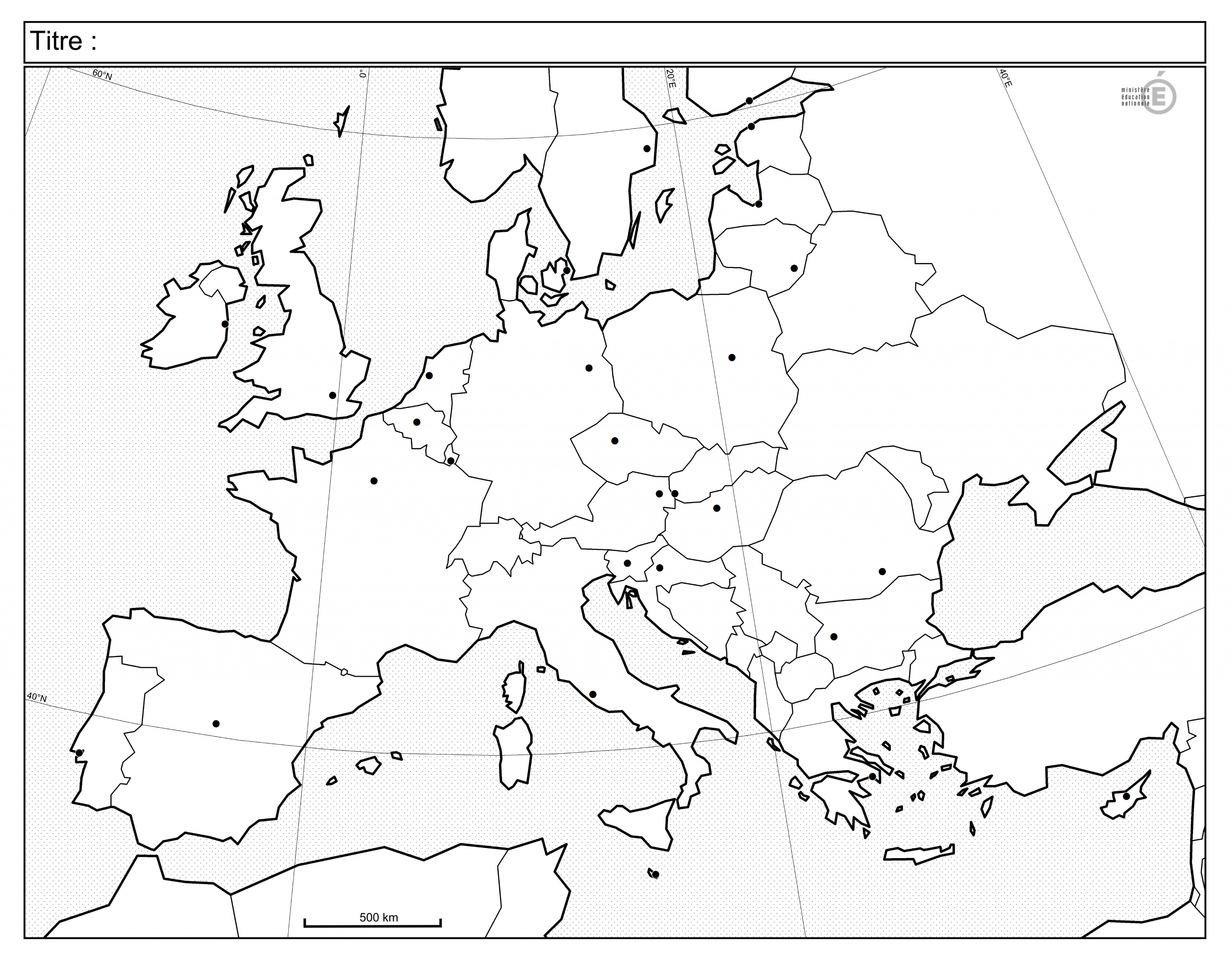 Fonds De Carte - Histoire-Géographie - Éduscol intérieur Carte De L Europe Vierge À Imprimer