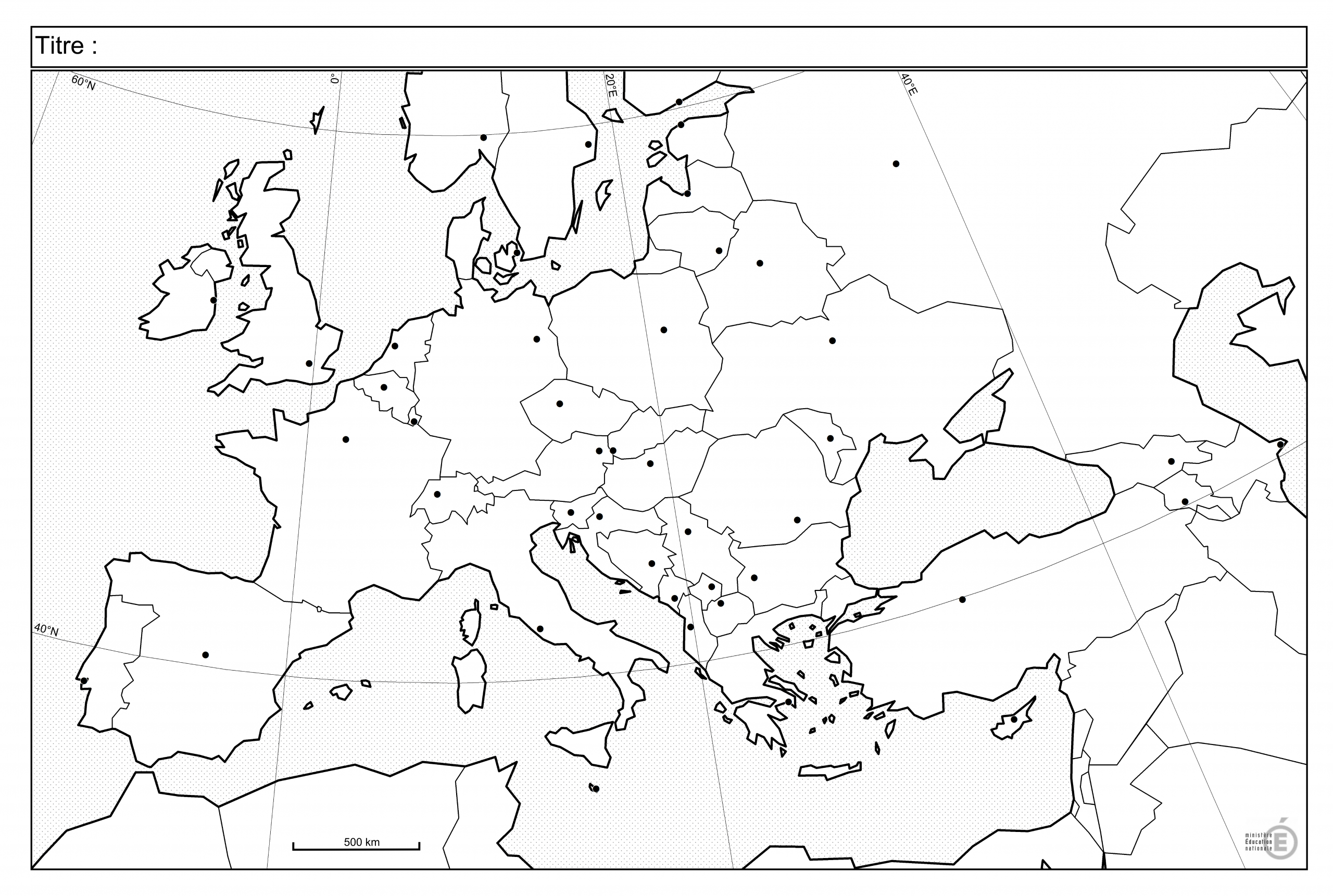 Fonds De Carte - Histoire-Géographie - Éduscol pour Carte Europe Avec Capitales 