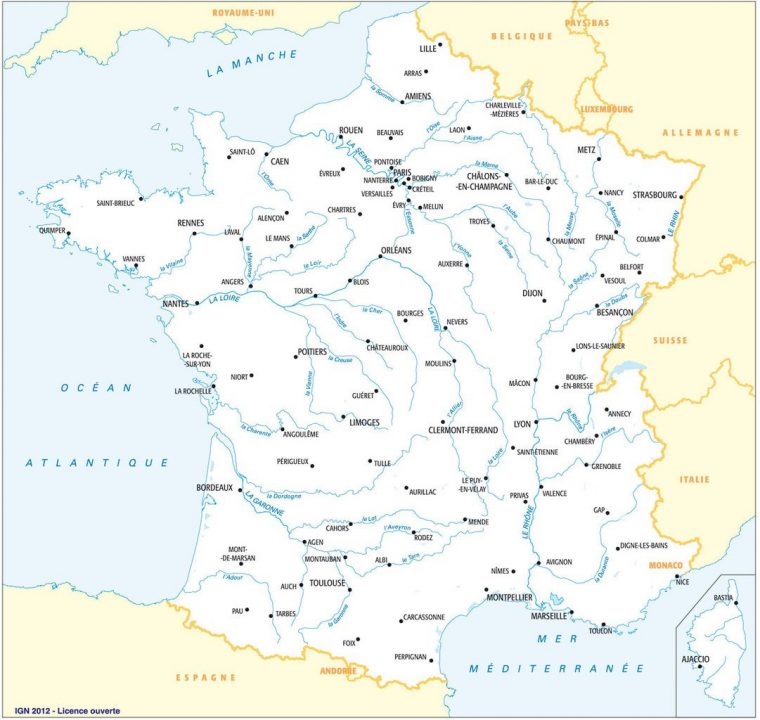 Fonds De Cartes De France, Ign | Webzine+ encequiconcerne Carte De France Vierge Nouvelles Régions