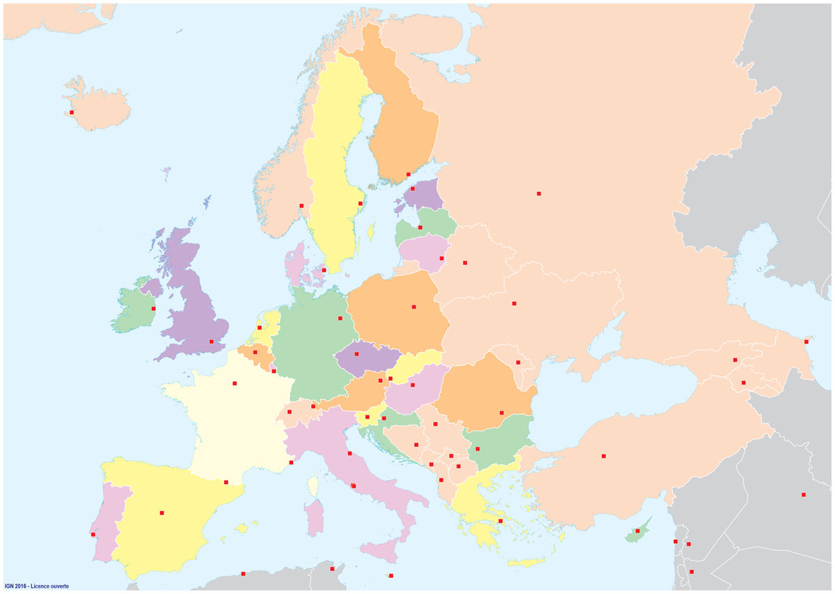 Fonds De Cartes | Éducation intérieur Carte Europe Sans Nom Des Pays
