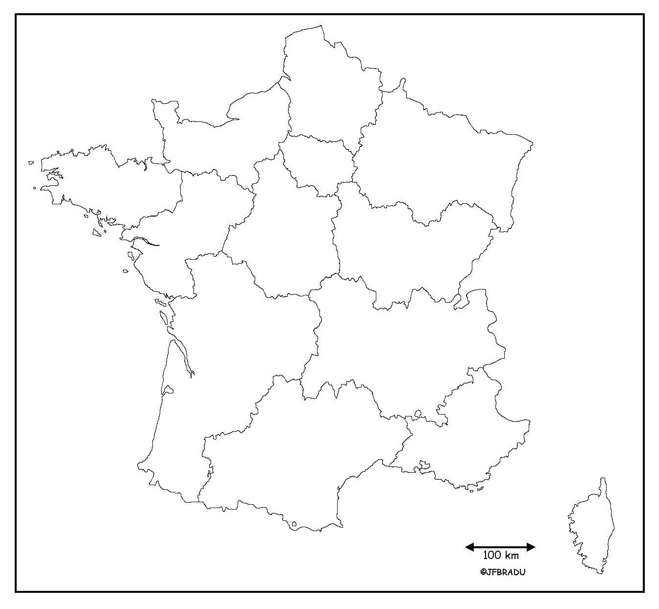 Fonds De Cartes France avec Carte De France Vierge Nouvelles Régions