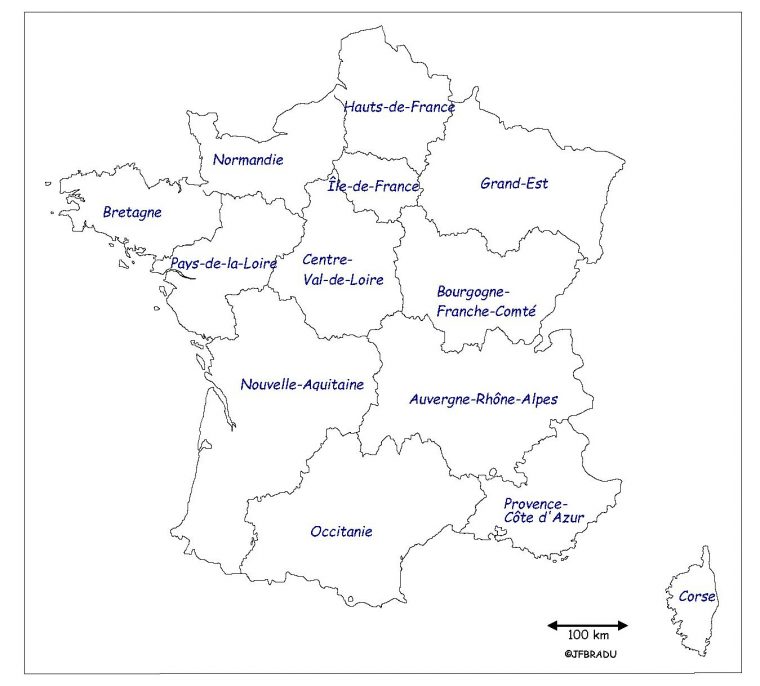 Fonds De Cartes France avec Carte De France Vierge Nouvelles Régions