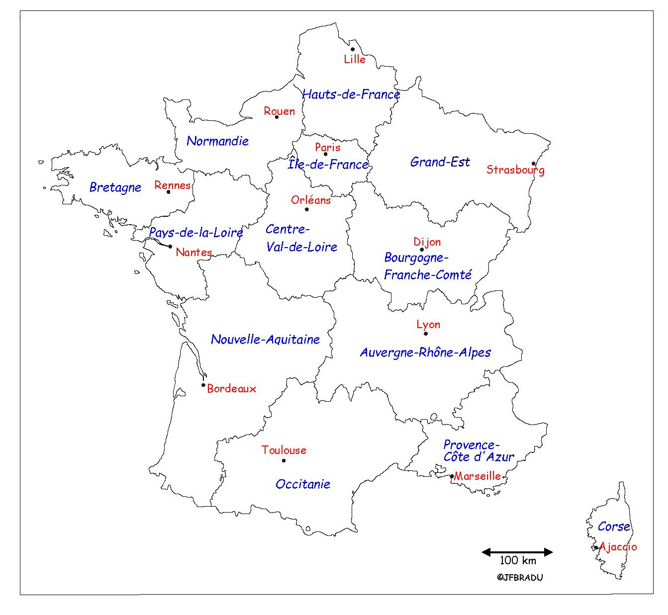 Fonds De Cartes France avec Les Nouvelles Régions De France 