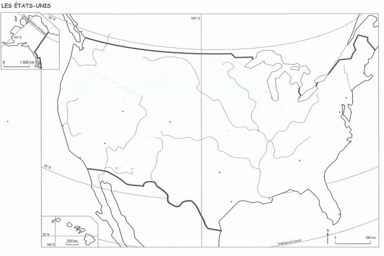 Fonds De Cartes – Lycée Léonard De Vinci pour Carte Des Etats Unis À Imprimer