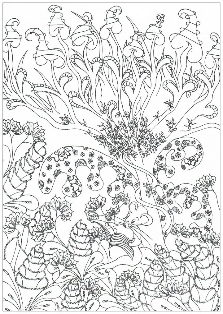 Forêt Enchantée – Jungle Et Forêt – Coloriages Difficiles pour Dessin De Foret