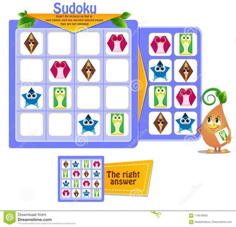 Forme Le Sudoku De Hiboux De Jeu Illustration Stock concernant Jeu Le Sudoku