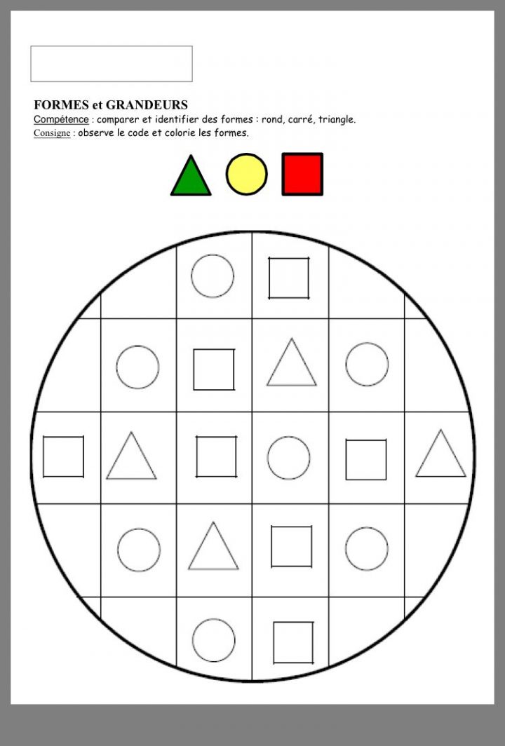 Formes Géométriques | Apprentissage Des Formes, Fiches De dedans Jeux Educatif Petite Section