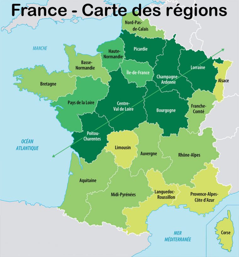 France Carte Des Régions – Voyages – Cartes encequiconcerne Carte Des Régions De France 2016