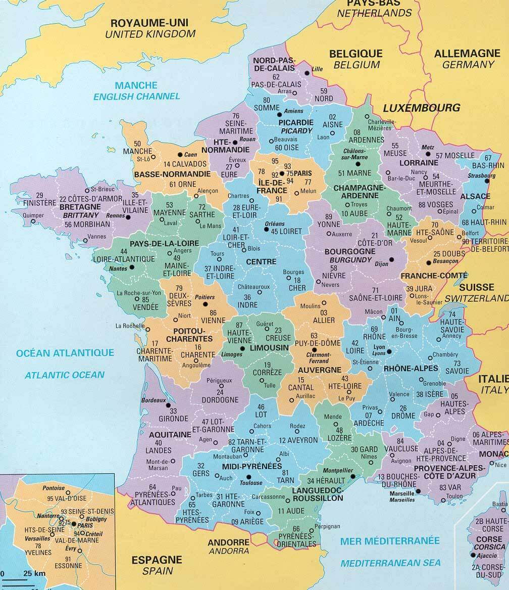 France Carte pour Carte De France Grande Ville