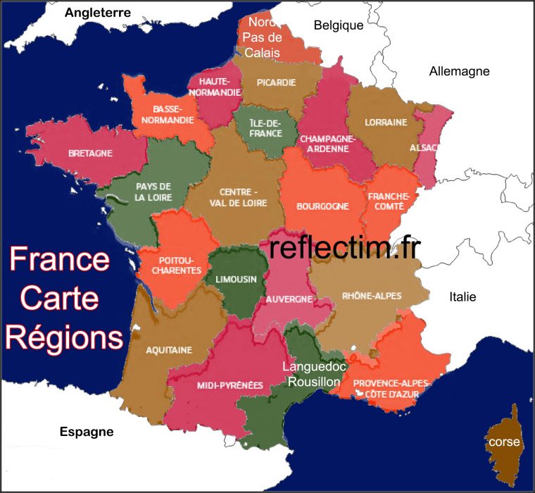 France Carte Région – Voyages – Cartes à Carte De Region France