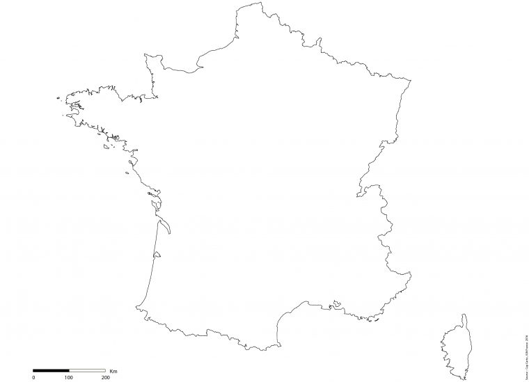 France-Contours-Vierge-Echelle – Cap Carto à Fond De Carte France Vierge