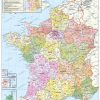 France Departement Wall Map concernant Région Et Département France