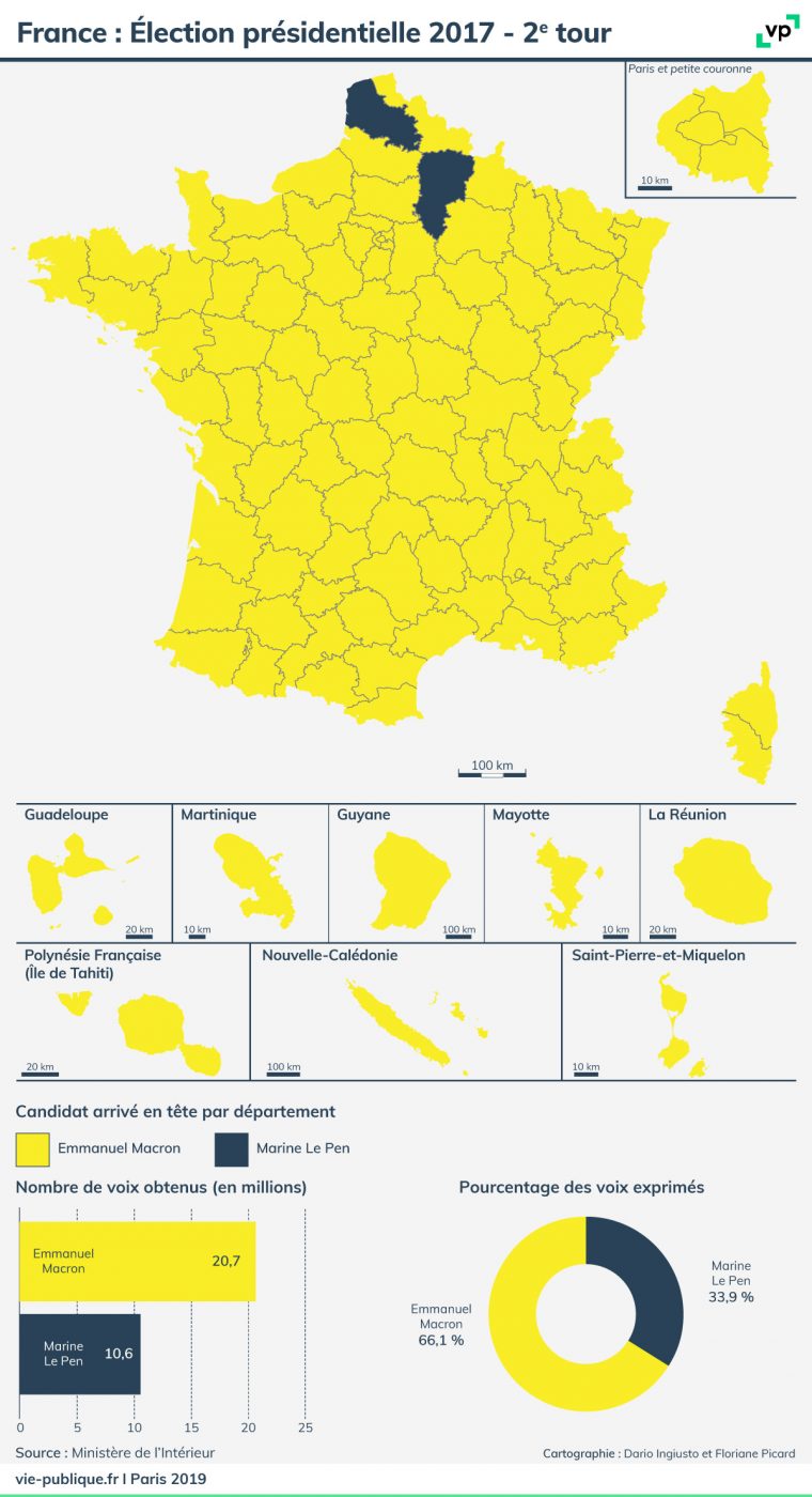 France : Élection Présidentielle 2017 – Deuxième Tour | Vie concernant Carte Des Départements De France 2017