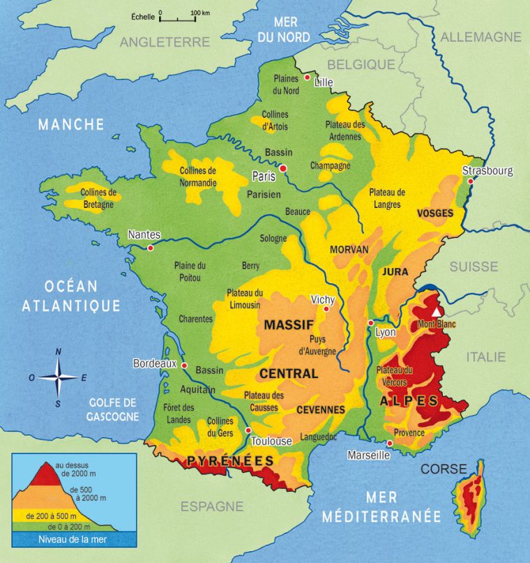 France Géographie tout Carte Des Fleuves De France