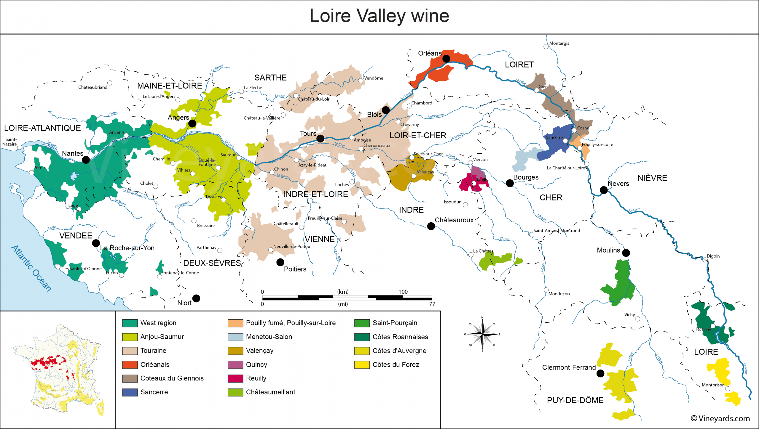 France Map Of Vineyards Wine Regions avec Liste Region De France