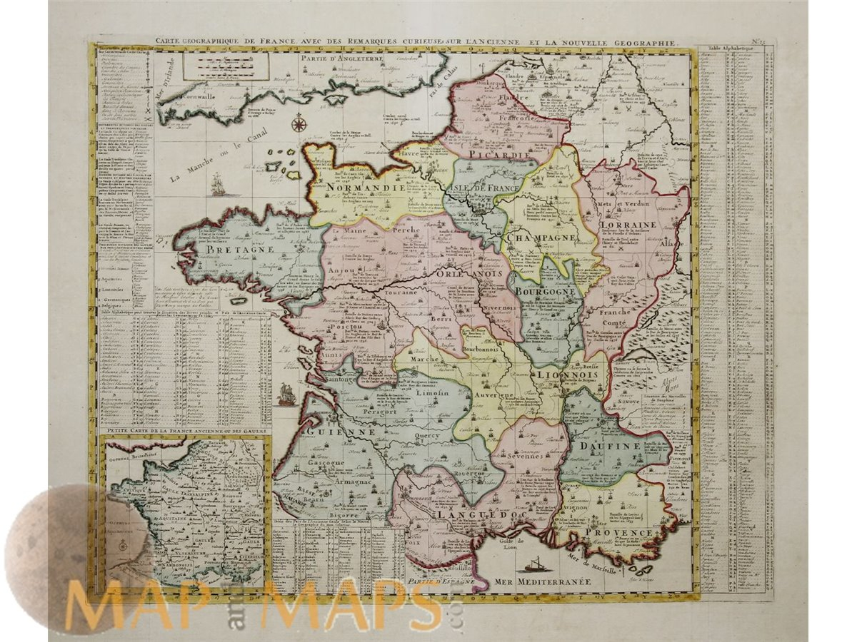 France Maps. Carte Géographique De France By Chatelain 1720 intérieur Carte Geographique Du France