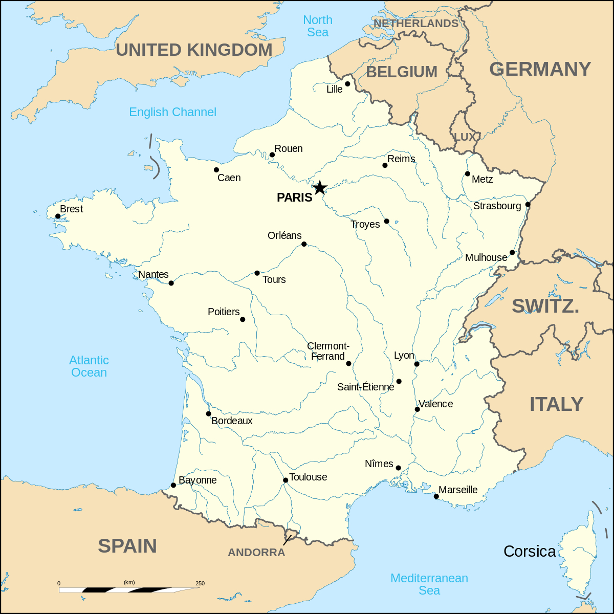 France Métropolitaine — Wikipédia à Carte De France Et Ses Régions