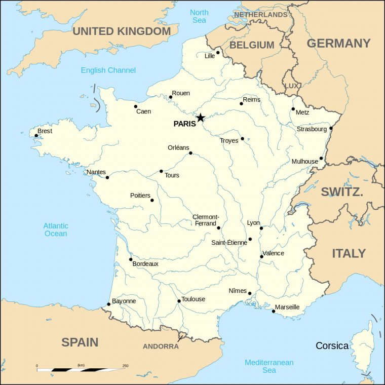 France Métropolitaine — Wikipédia à Carte Geographique Du France