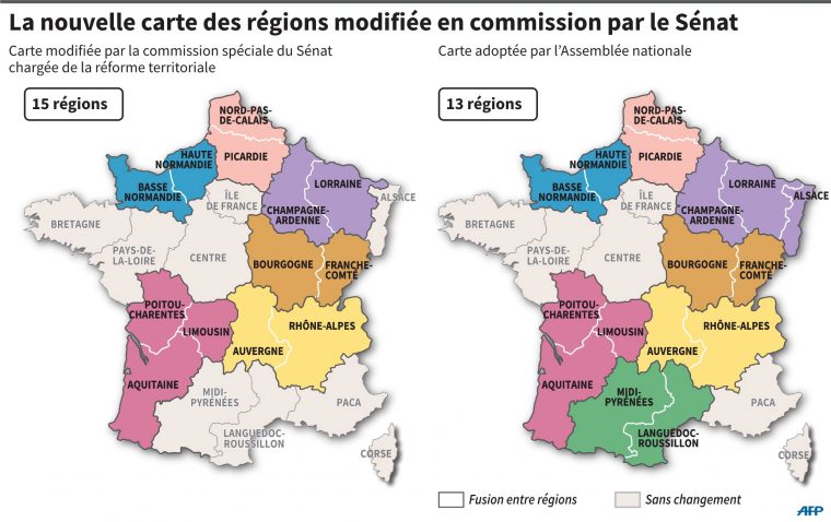 France – Monde | La Carte Des Régions De Nouveau Au Découpage tout Decoupage Region France