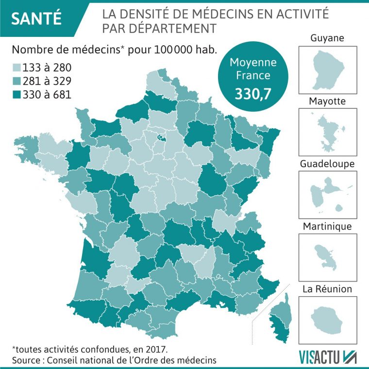 France-Monde | Médecins : Face À La Diagonale Du Vide destiné Carte Des Départements De France 2017