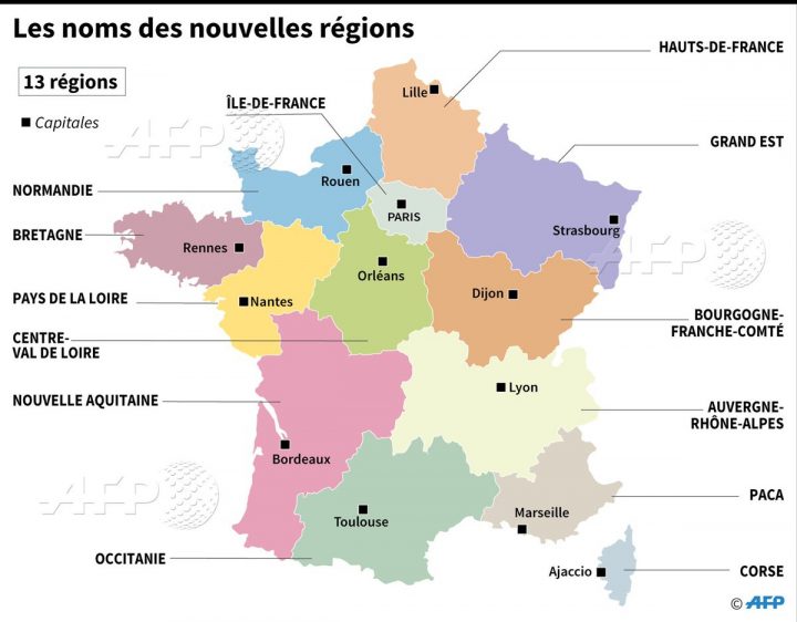 France : Noms Nouvelles Régions Afp | Agence France-Presse avec Nouvelles Régions En France