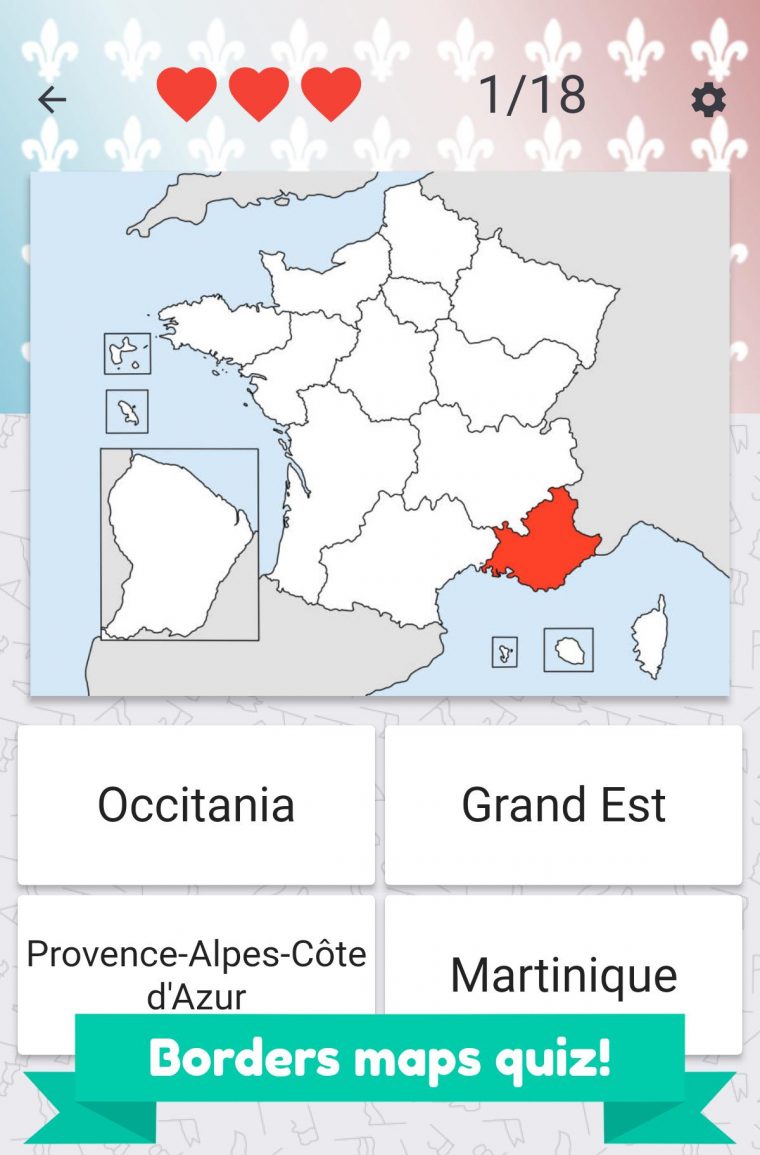 France Regions – Flags, Maps & Capitals For Android – Apk tout Quiz Régions De France