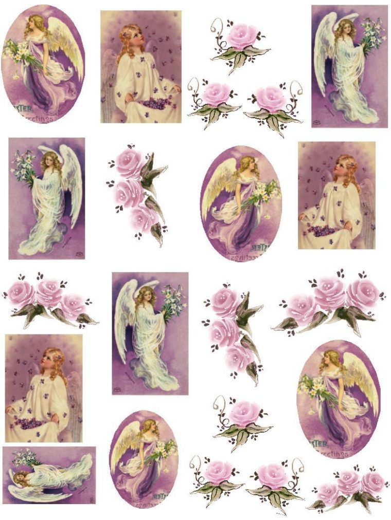 Free Christmas Vintage Printable | Decoupage Paper Collage dedans Découpage Collage A Imprimer