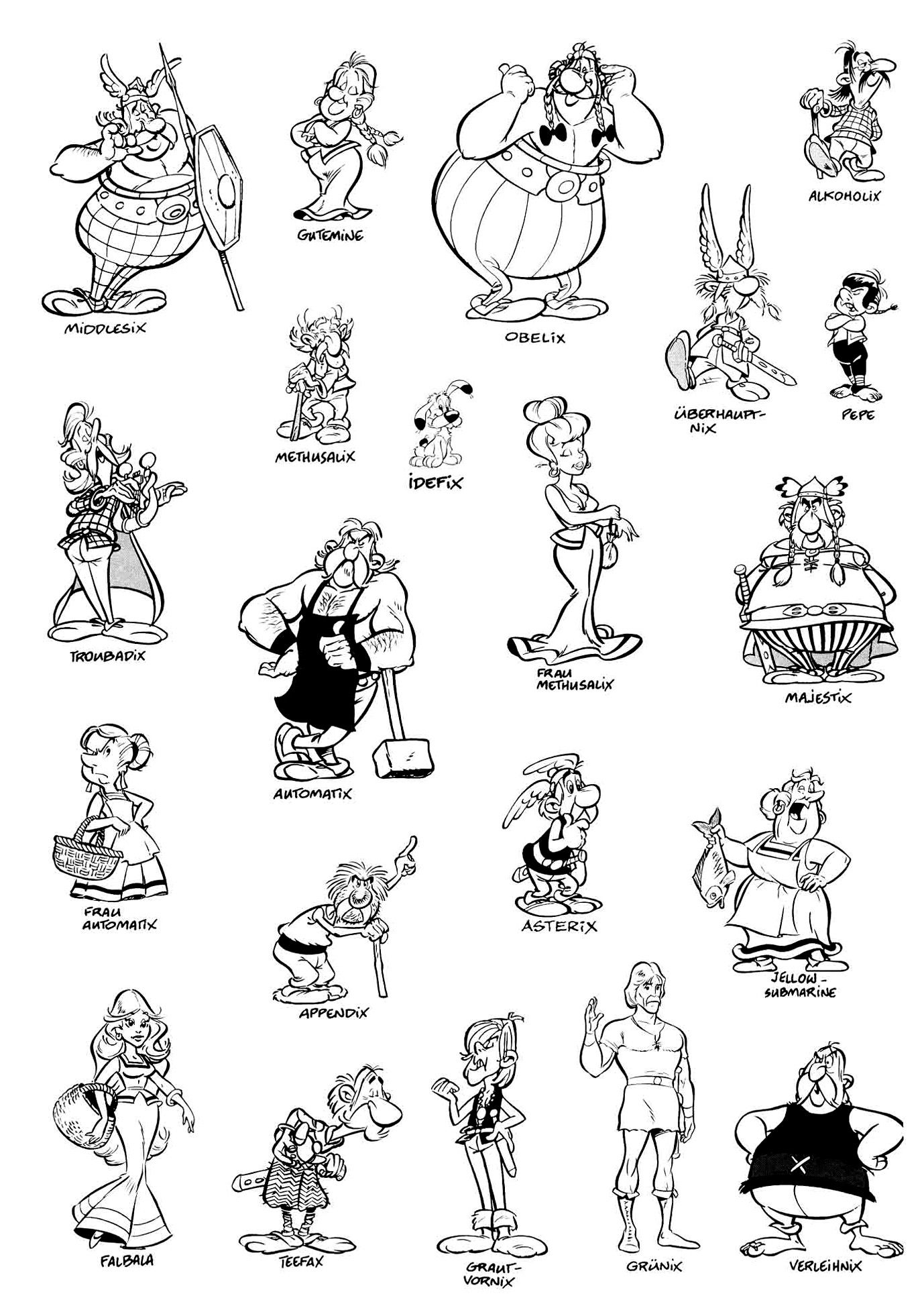 Free Coloring Page Coloring-Adult-Asterix-Characters. Main pour Livre De Coloriage À Imprimer 