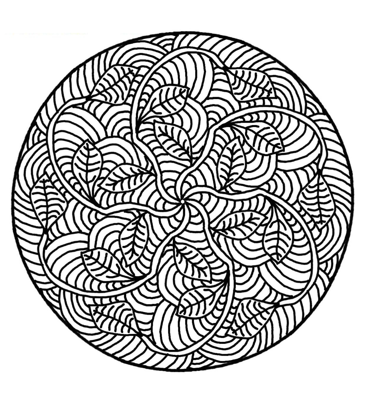 Free Mandalas Page «Mandala-To-Color-Flowers-Vegetation-To encequiconcerne Mandala À Colorier Et À Imprimer Gratuit