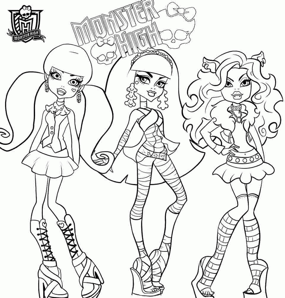 Free Monster High Girl Coloring Pages, Download Free Clip à Image Monster High A Imprimer