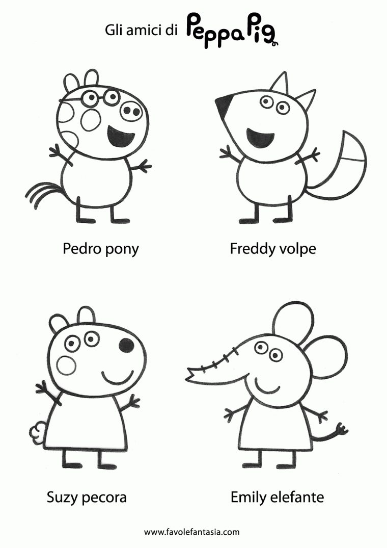 Free Peppa Pig And Friends Coloring Pages Print, Download avec Peppa Pig A Colorier