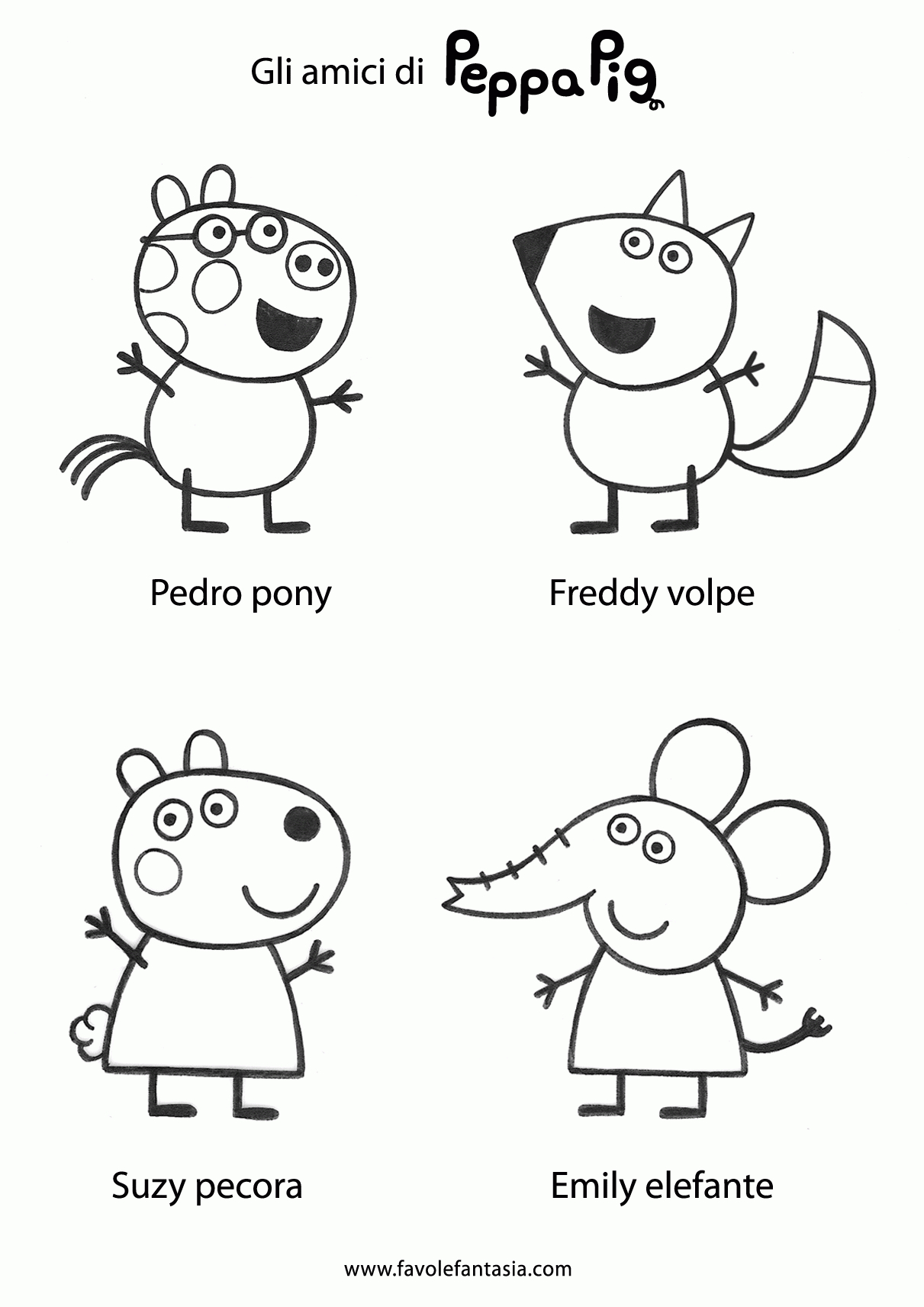 Free Peppa Pig And Friends Coloring Pages Print, Download avec Peppa Pig A Colorier 