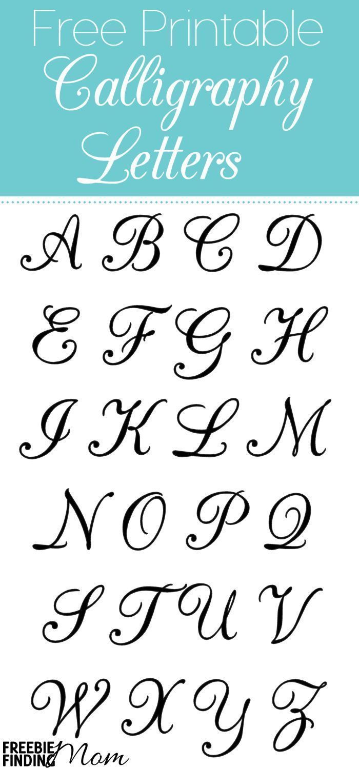 Free Printable Calligraphy Letters | Pochoir Lettre, Pochoir à Modele Lettre Alphabet
