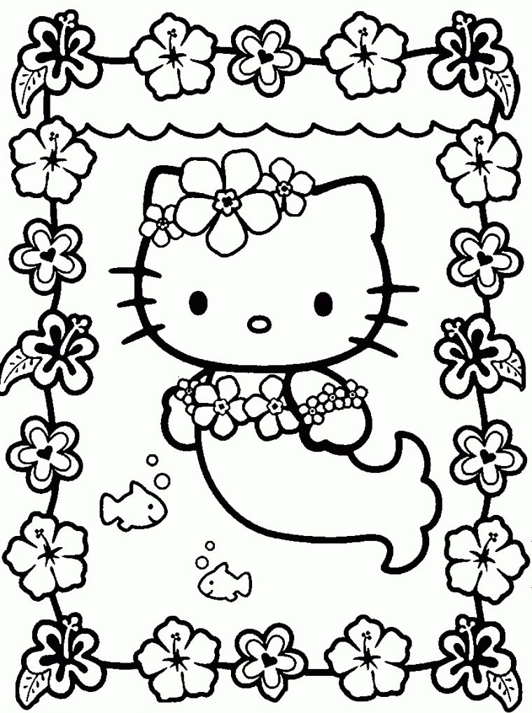 Free Printable Hello Kitty Coloring Pages For Kids | Boyama dedans Hello Kitty À Dessiner