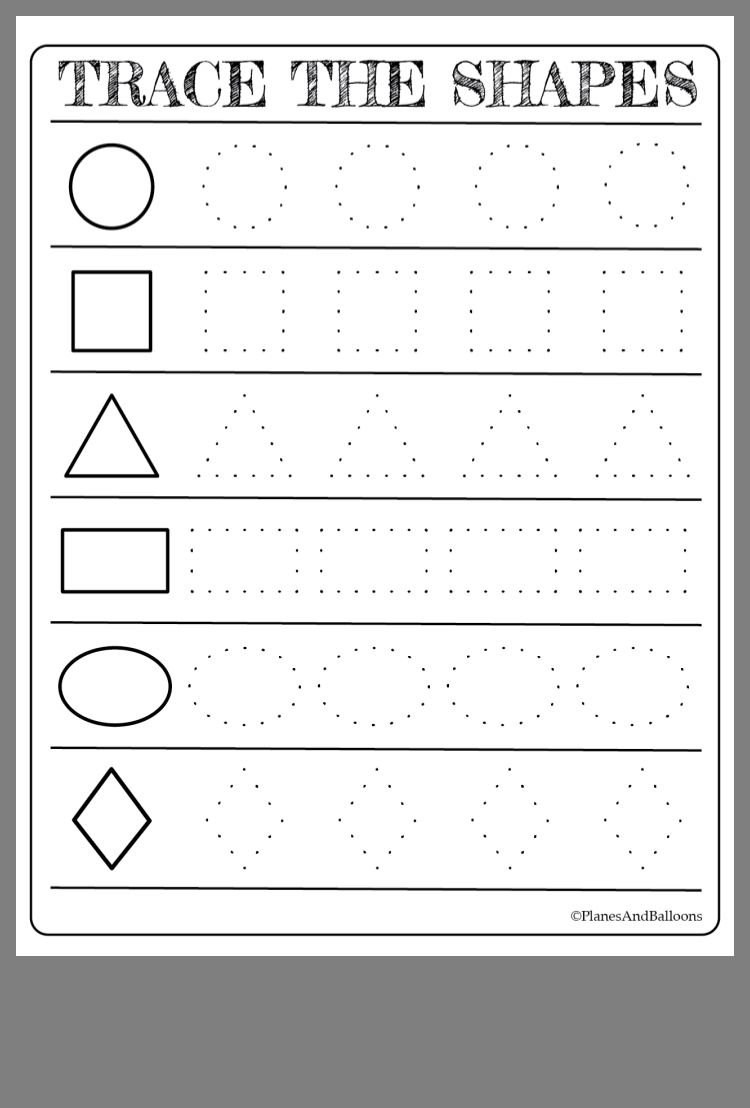 Free Printable Shapes Worksheets For Toddlers And serapportantà Exercice 4 Ans