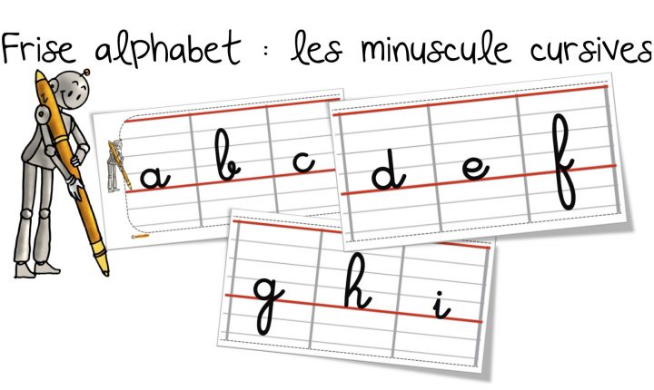 Frise De L'alphabet Des Minuscules En Cursif | Bout De Gomme avec Alphabet Majuscule Et Minuscule