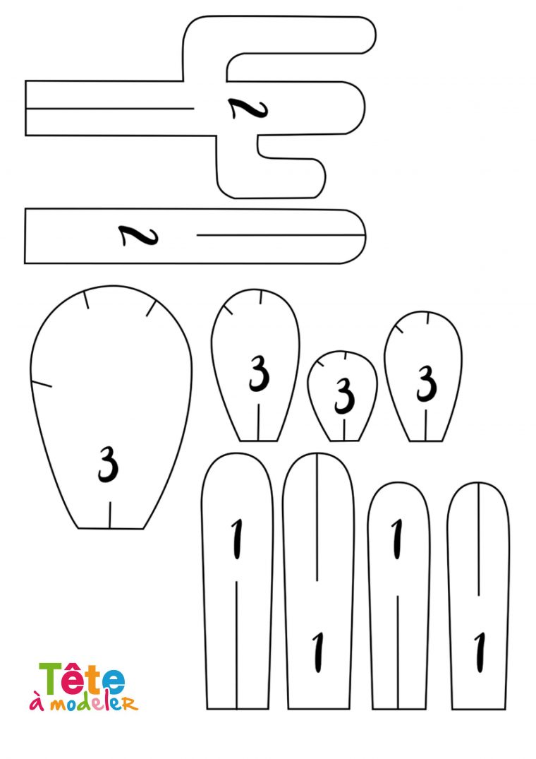 Gabarit Cactus En Papier À Télécharger Et À Imprimer serapportantà Patron De Maison En Papier A Imprimer