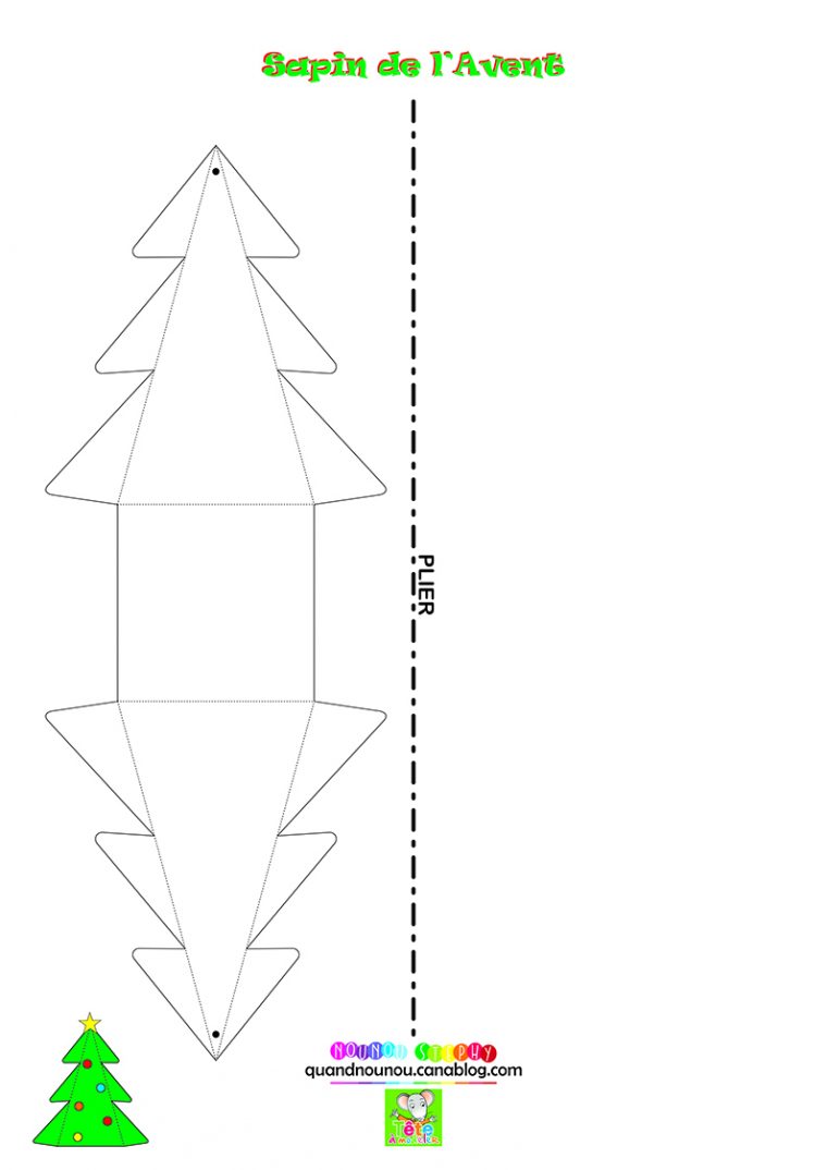 Gabarit Du Petit Sapin De Noël De Nounou Stephy concernant Gabarit Sapin De Noel A Imprimer